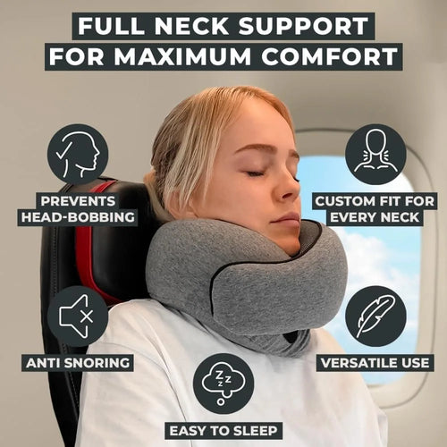 Ergonomic Memory Foam Travel Pillow
