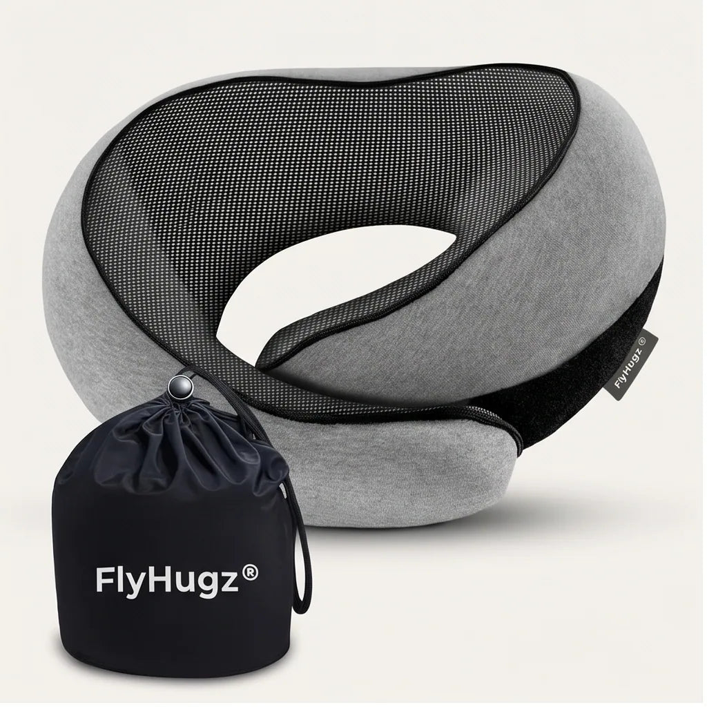 Ergonomic Memory Foam Travel Pillow